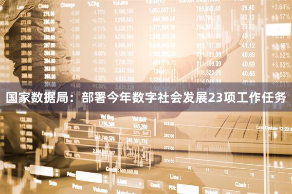 国家数据局：部署今年数字社会发展23项工作任务