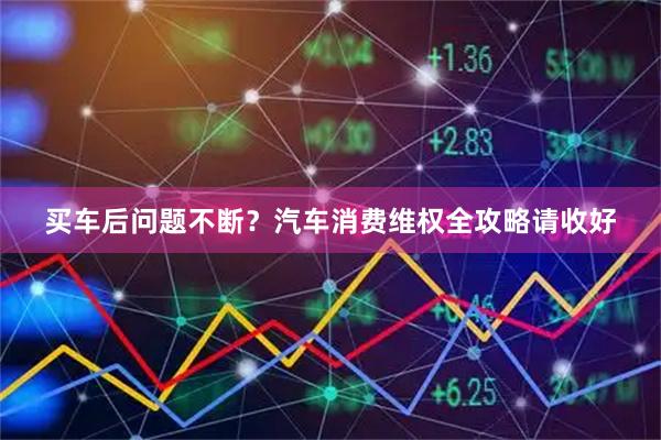 买车后问题不断？汽车消费维权全攻略请收好